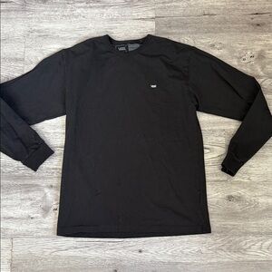 Vans Black Long Sleeve Crew Logo Tee
